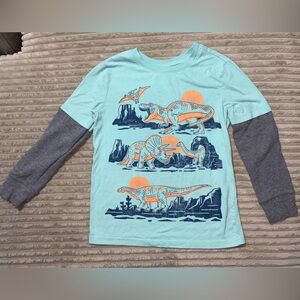 🌋 Cool Dino Vibes Long Sleeve Tee - Jumping Beans | Size 6